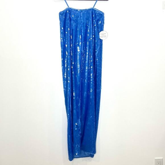 NEW NWT STAUD Casey Strapless Sequined Maxi Dress - Picture 7 of 12